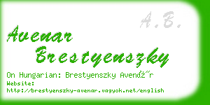avenar brestyenszky business card